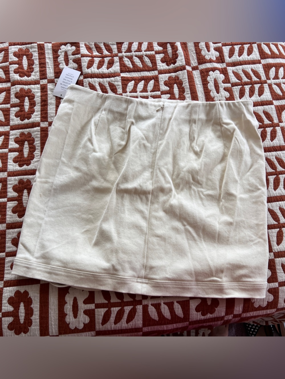 Eloquii Mickey off-White Lace-Up Mini Skirt NWT - Picture 3 of 5